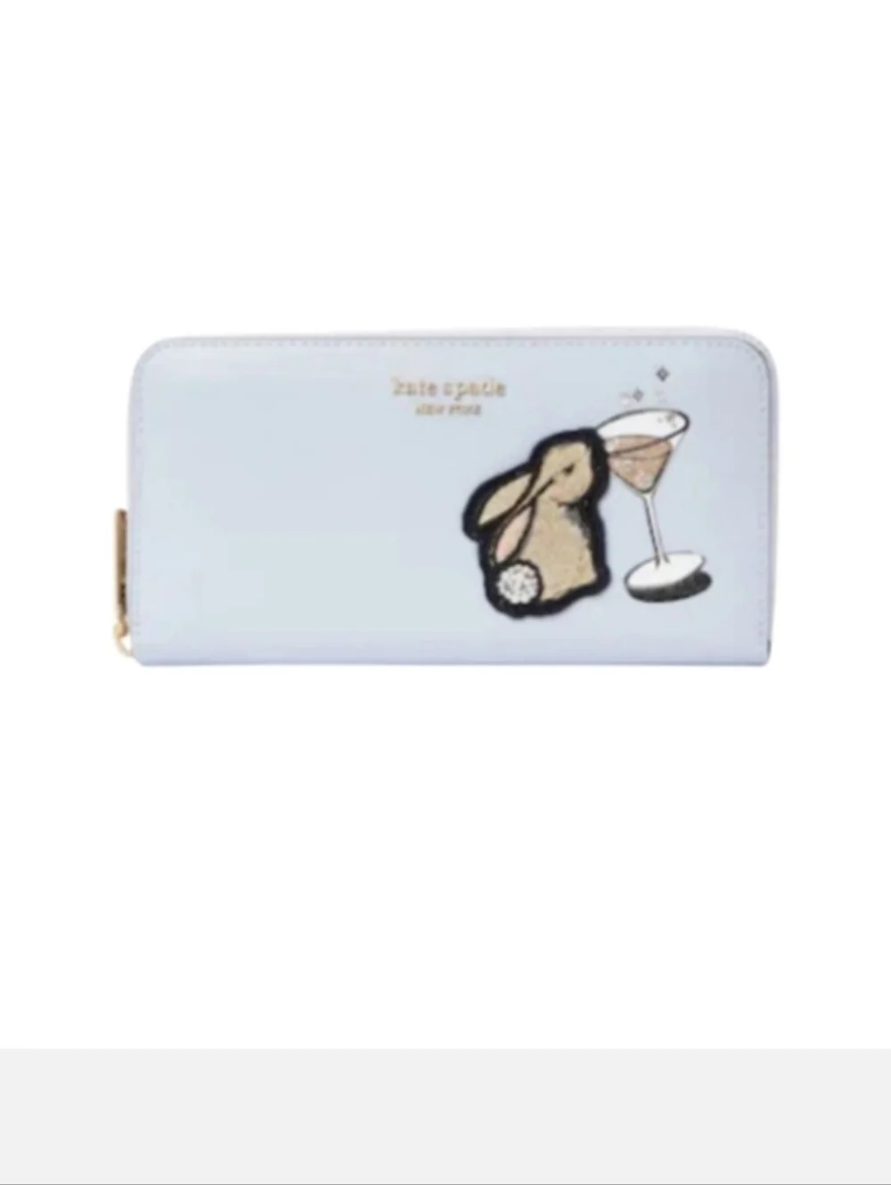 New Kate Spade New York Bunbun Bunny Zip Around Continental Wallet